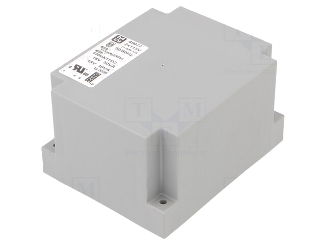 Transformator: ingegoten; 60VA; 115VAC,230VAC; 18V; 18V; 1667mA Transformator: ingegoten; 60VA; 115VAC,230VAC; 18V; 18V; 1667mA